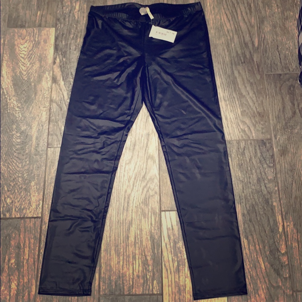 Faux Leather Leggings from Mystique Boutiques NYC